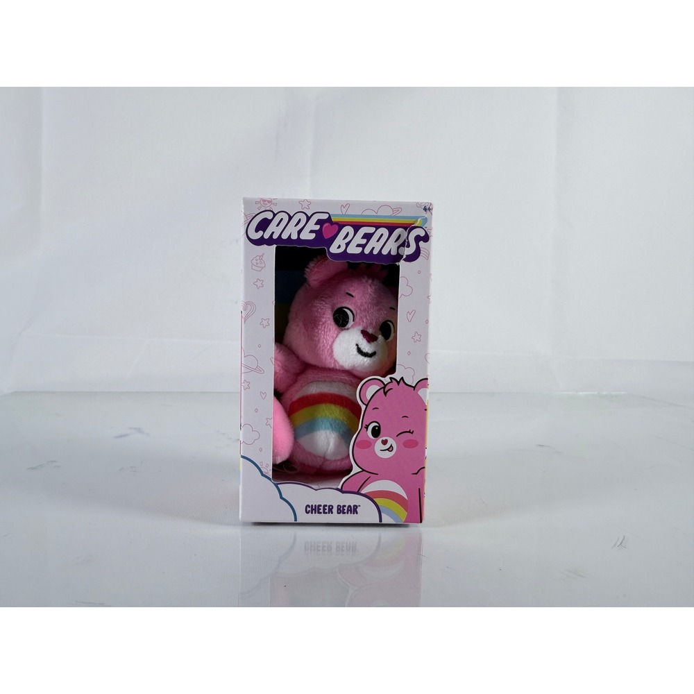 Care Bears Cheer Bear Mini Plush Stuffed Toy Basic Fun Pink Rainbow New in Box